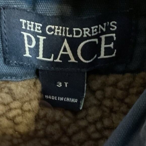 The Children's Place Navy Blue Jacket Kids Size 3T Blue Fleece Lining - Picture 3 of 10